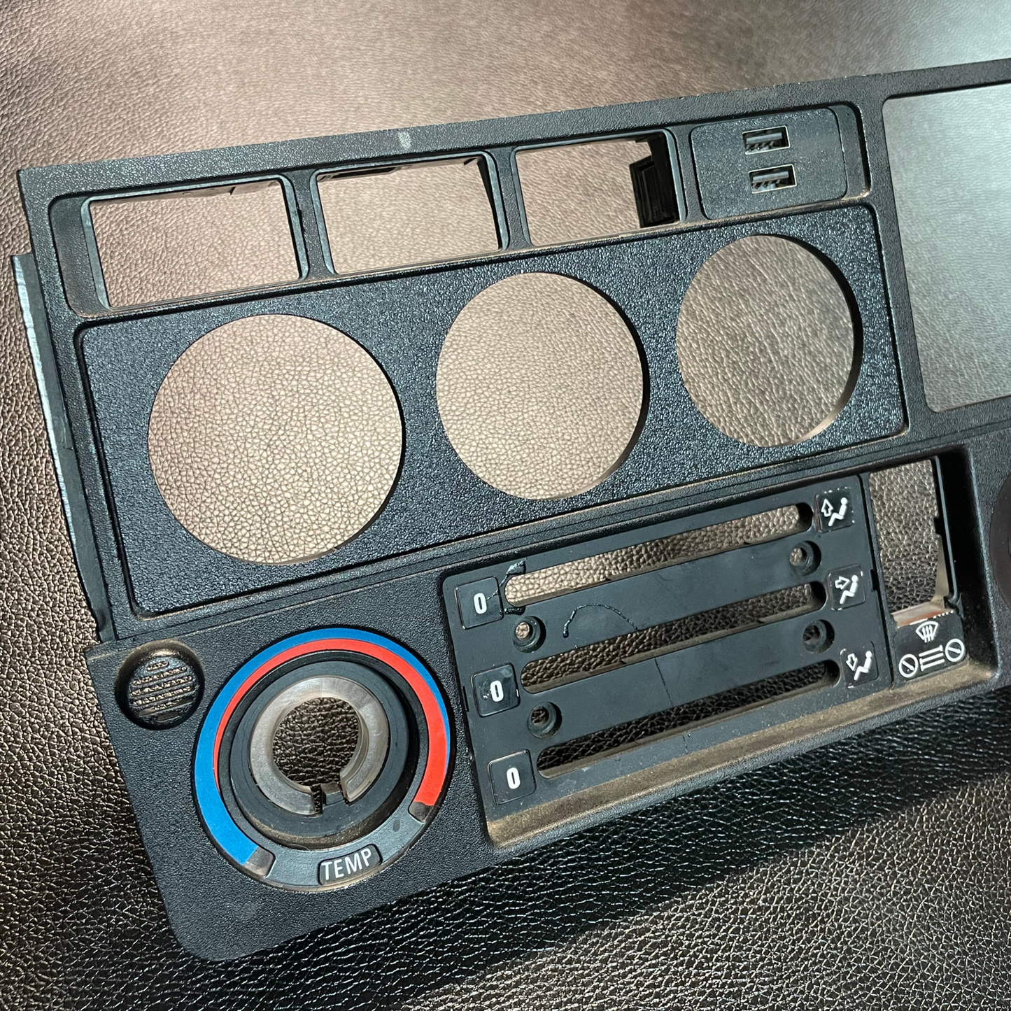 E30 52mm Gauge Mount Radio Delete Panel Plate Triple