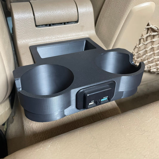 E36 Rear Cupholder with USB-C & USB-A Fast Charger