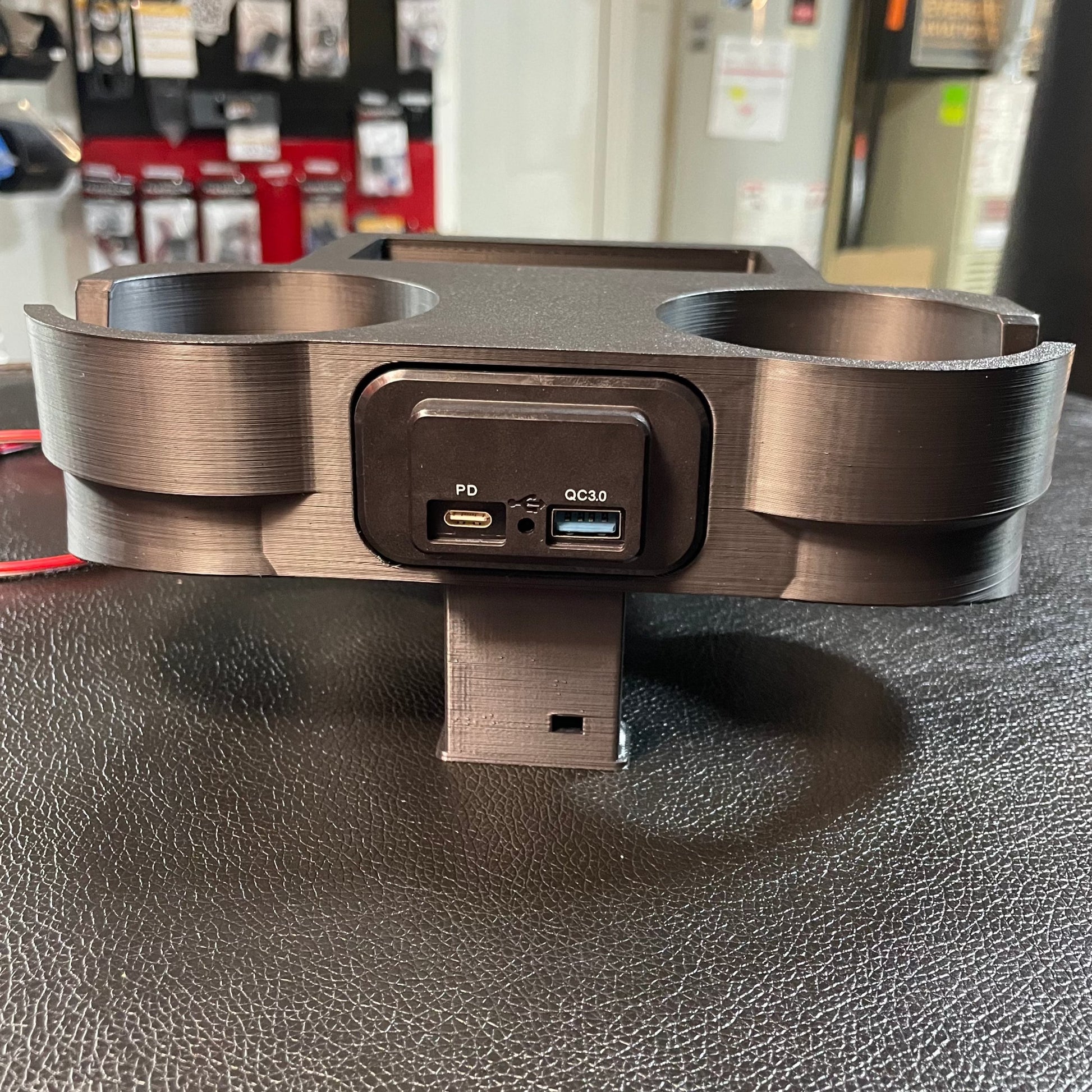 E36 Rear Cupholder with USB-C fast charging