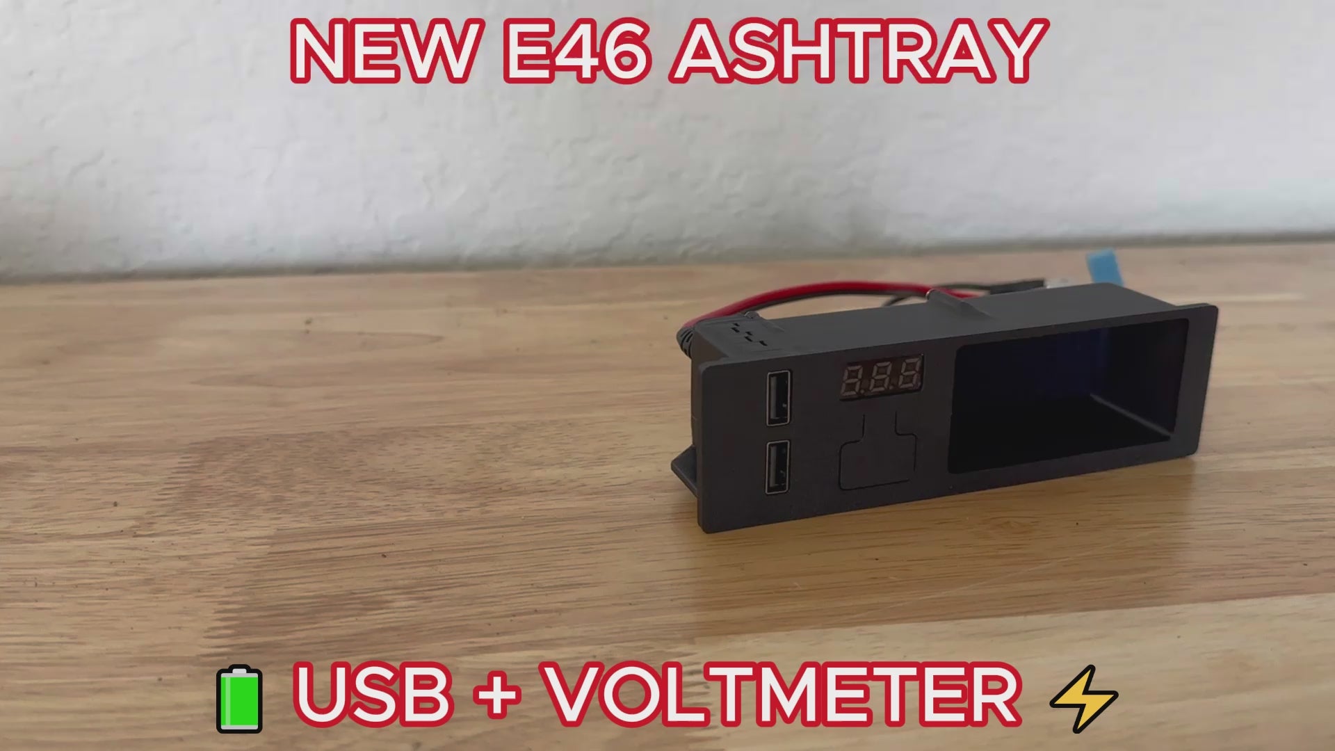 E46 BMW 3 series usb c port fast charge voltmeter interior upgrade