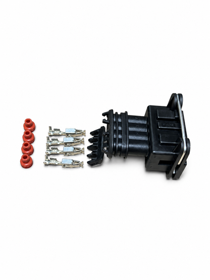 Side view of 4-pin Bosch-style female connector kit