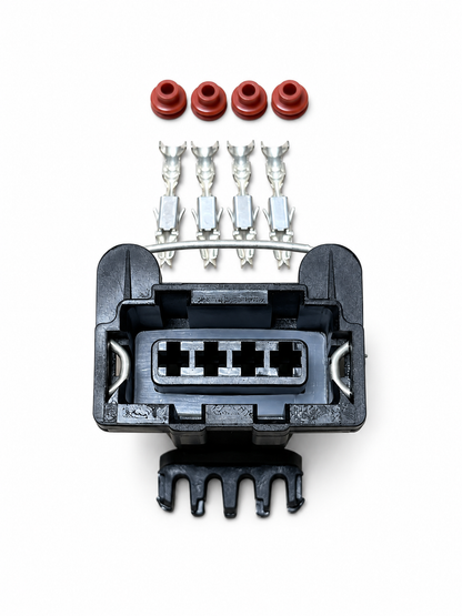 Front mating face of 4-pin Bosch-style female connector