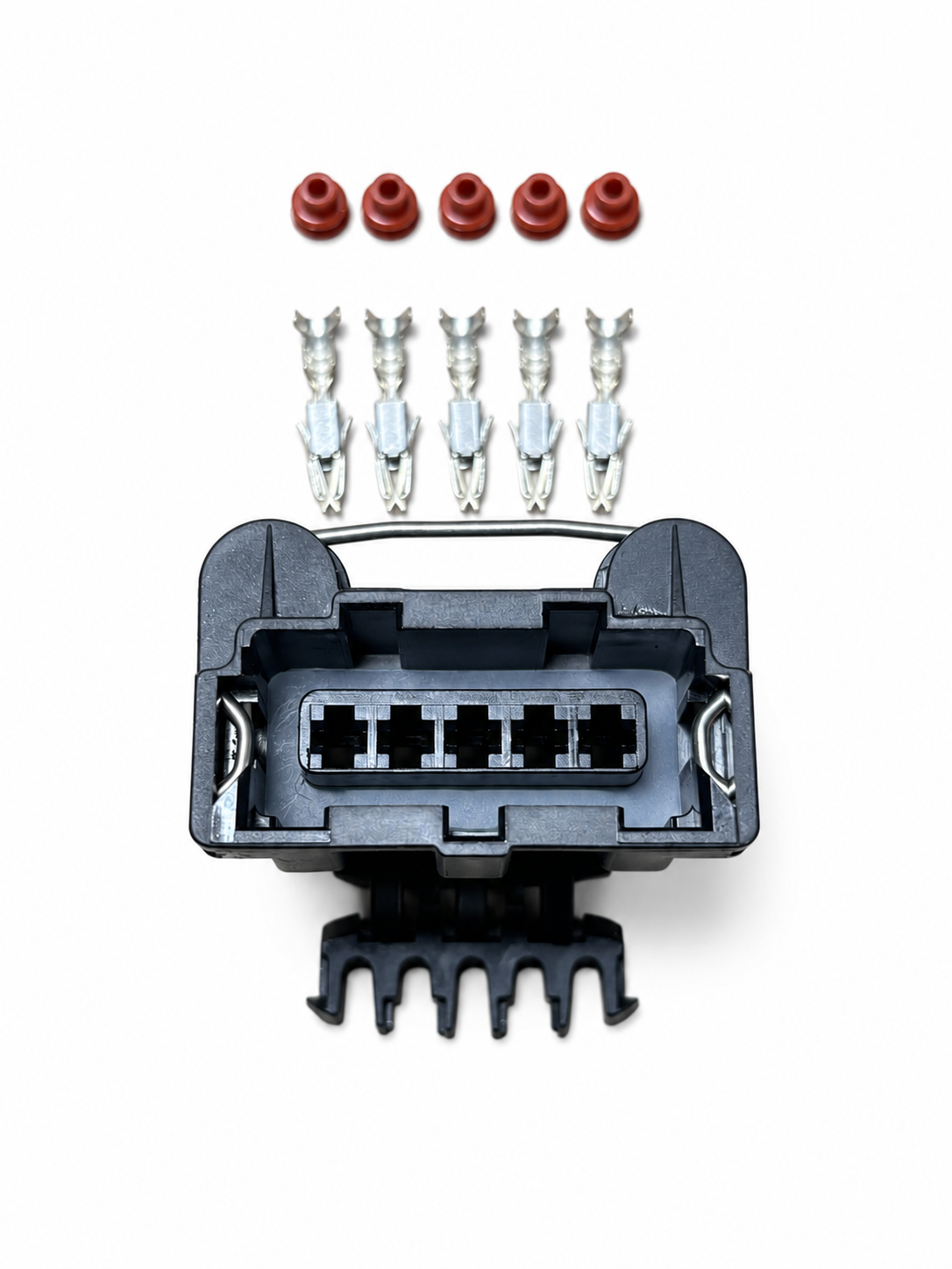 Front mating face of 5-pin Bosch-style female connector