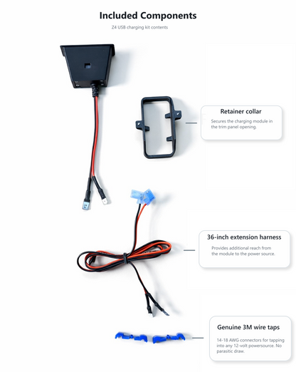 Z4 Quick Charge USB Port - SOS Button Replacement